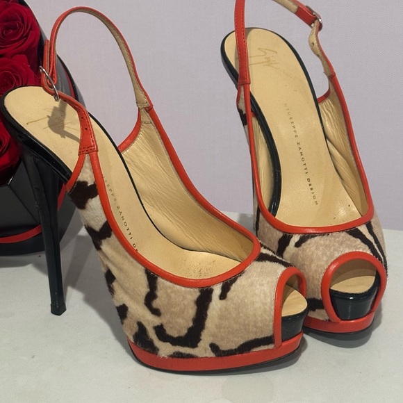 Giuseppe Zanotti Shoes - Giuseppe Zanotti Pony Hair Print Heels